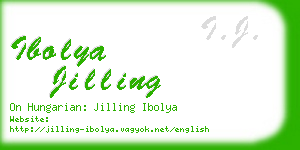 ibolya jilling business card